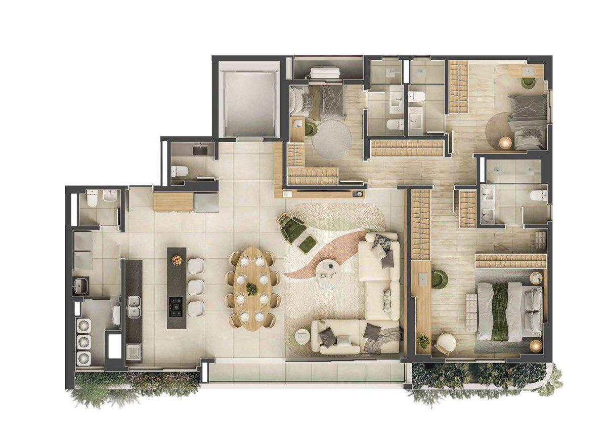Planta 05 - 3 dorm 157,39m²