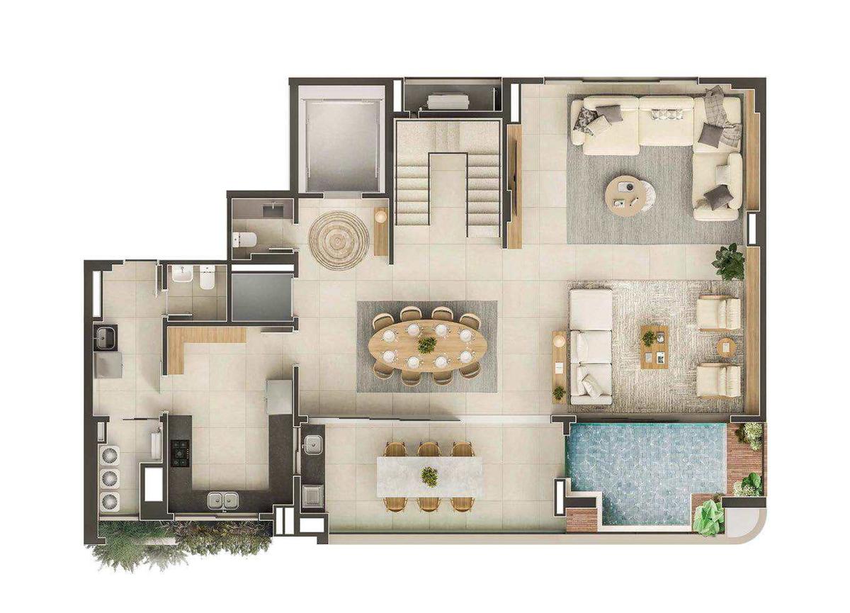 Planta 08 - 4 dorm 289,65m² - penthouse - inferior