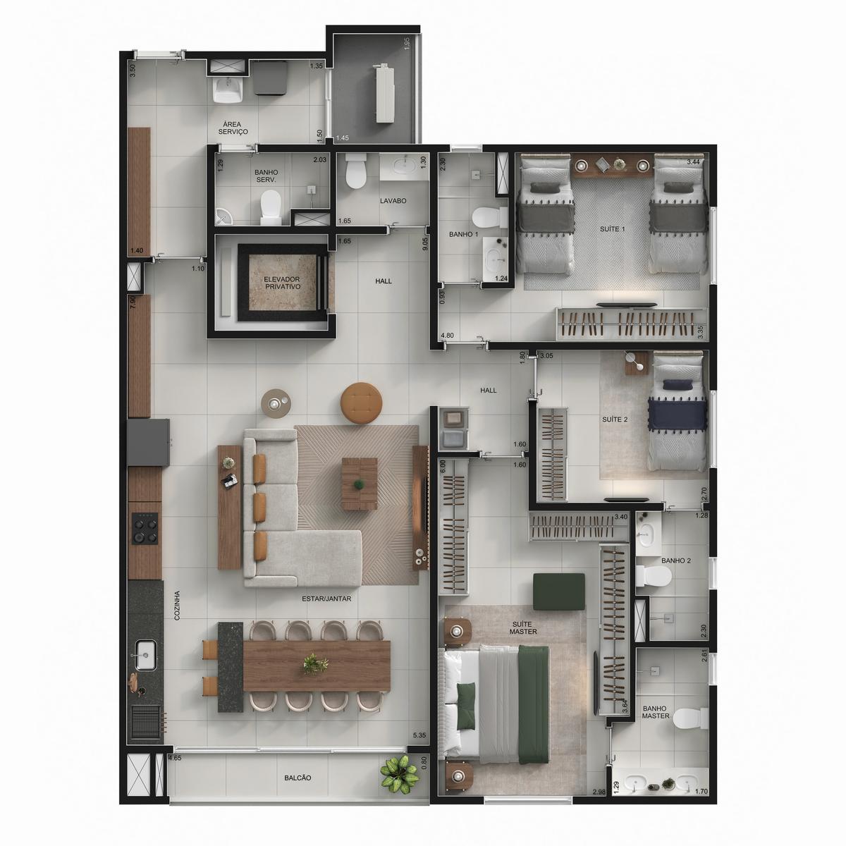 Planta tipo Wide Maristta
