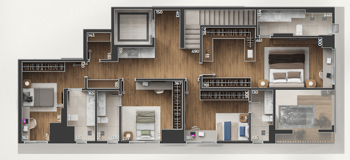 Planta 07 - 4 dorm 252m² - duplex - superior